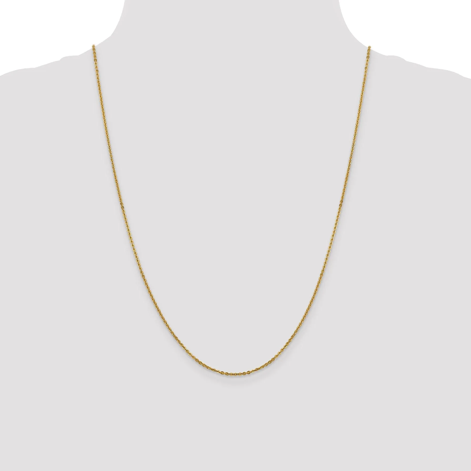 14k Yellow Gold Flat Cable Chain
