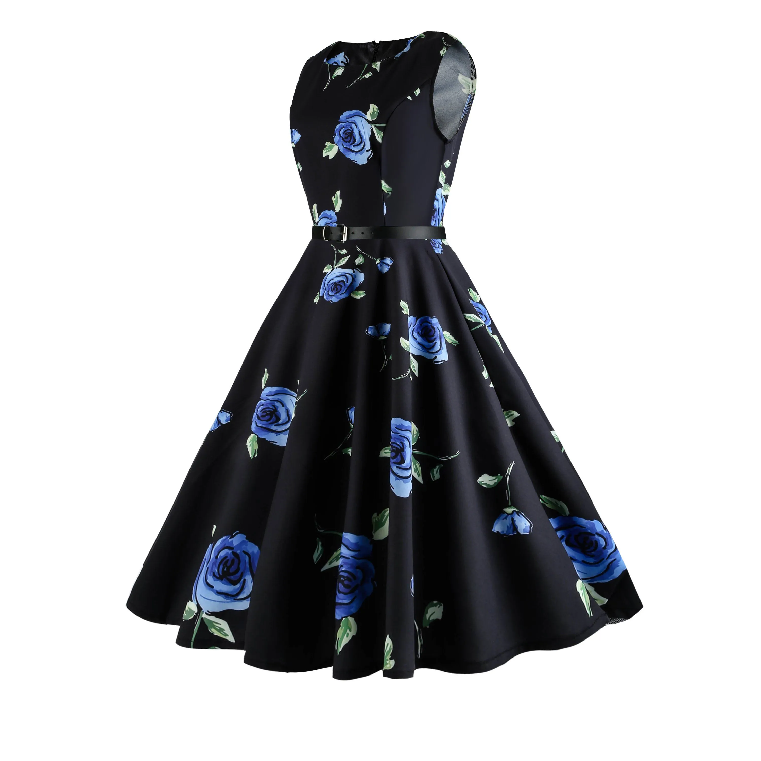 1950s Fashion Vintage Dresses Elegant Printed Floral Tea Dress 