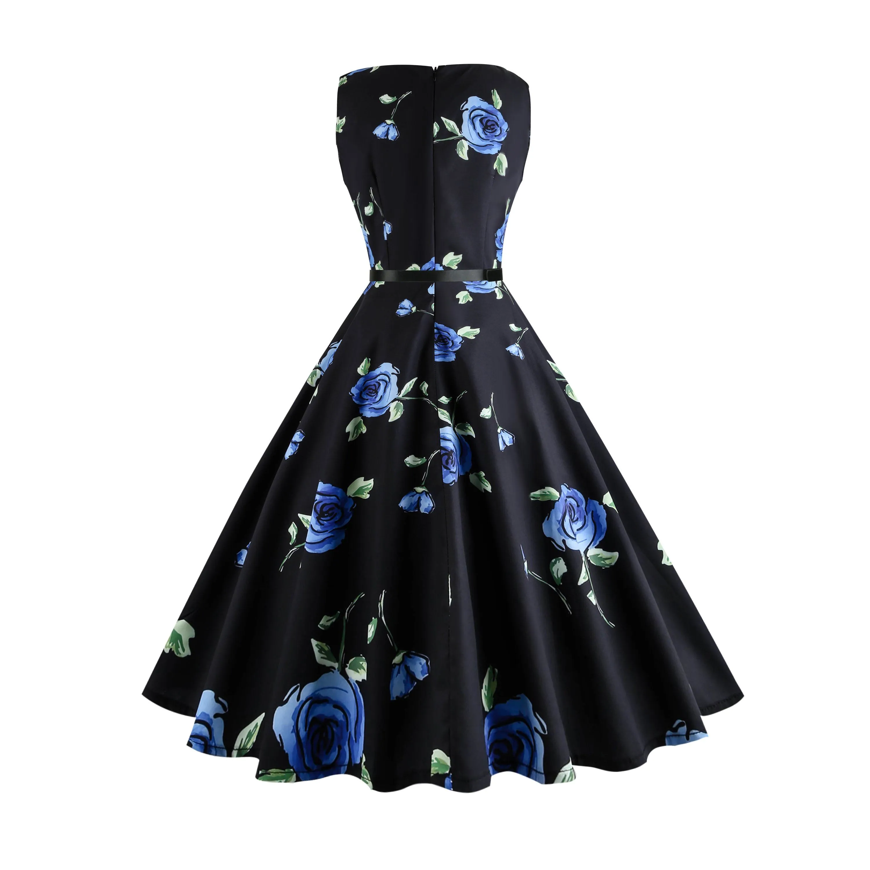 1950s Fashion Vintage Dresses Elegant Printed Floral Tea Dress 