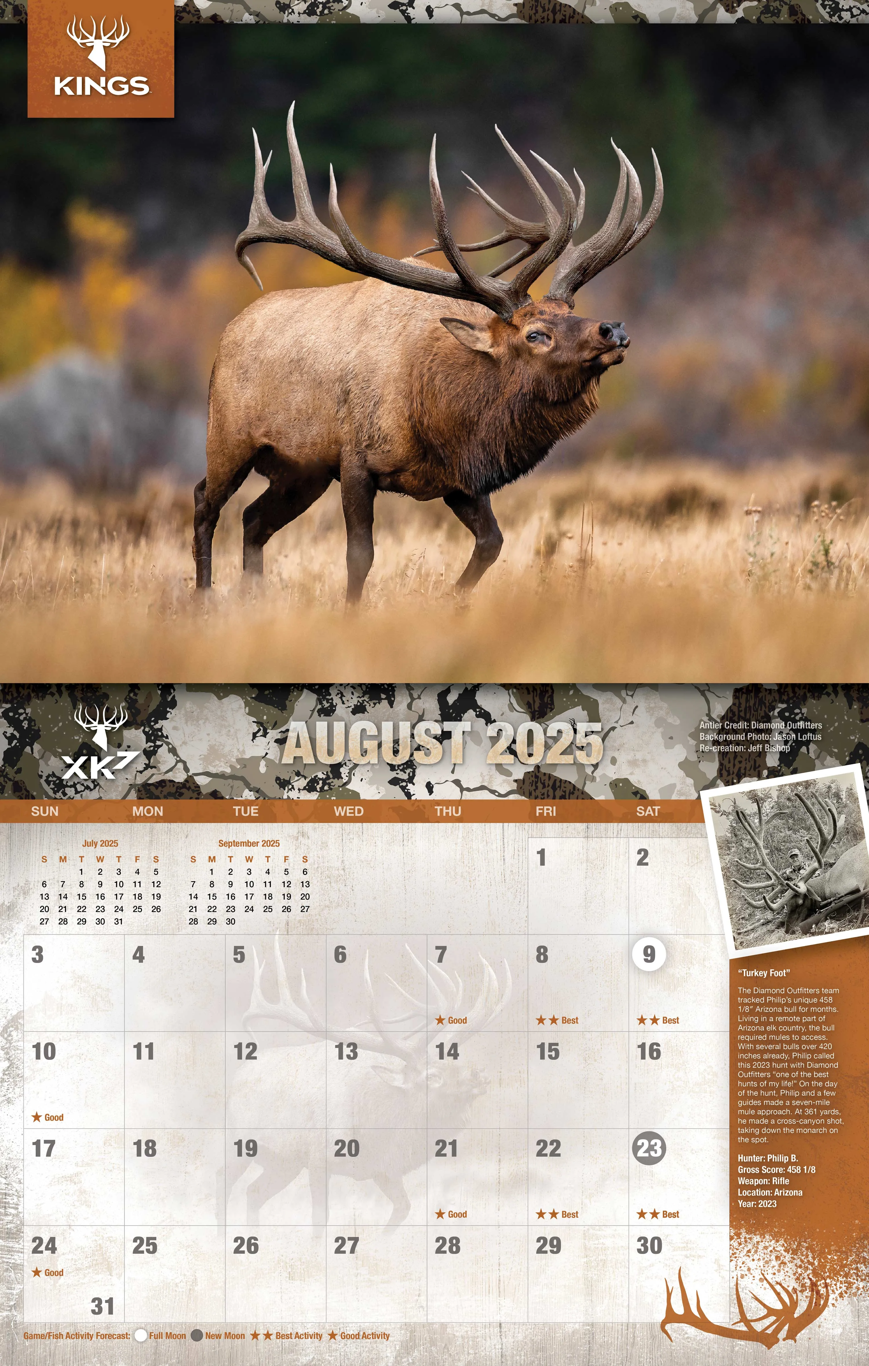 2025 Kings Bucks & Bulls Calendar TWIN PACK