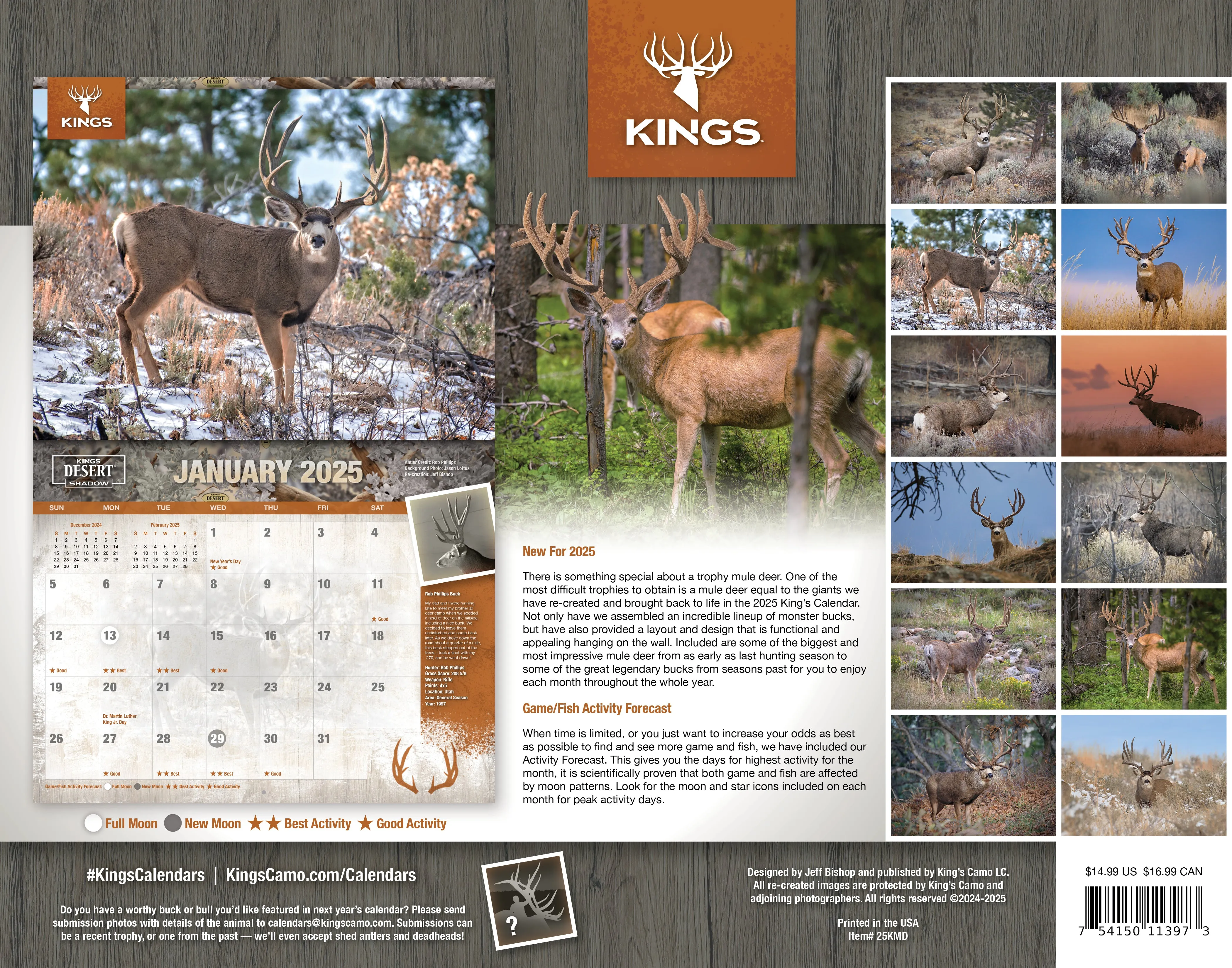 2025 Kings Mule Deer Calendar TWIN PACK