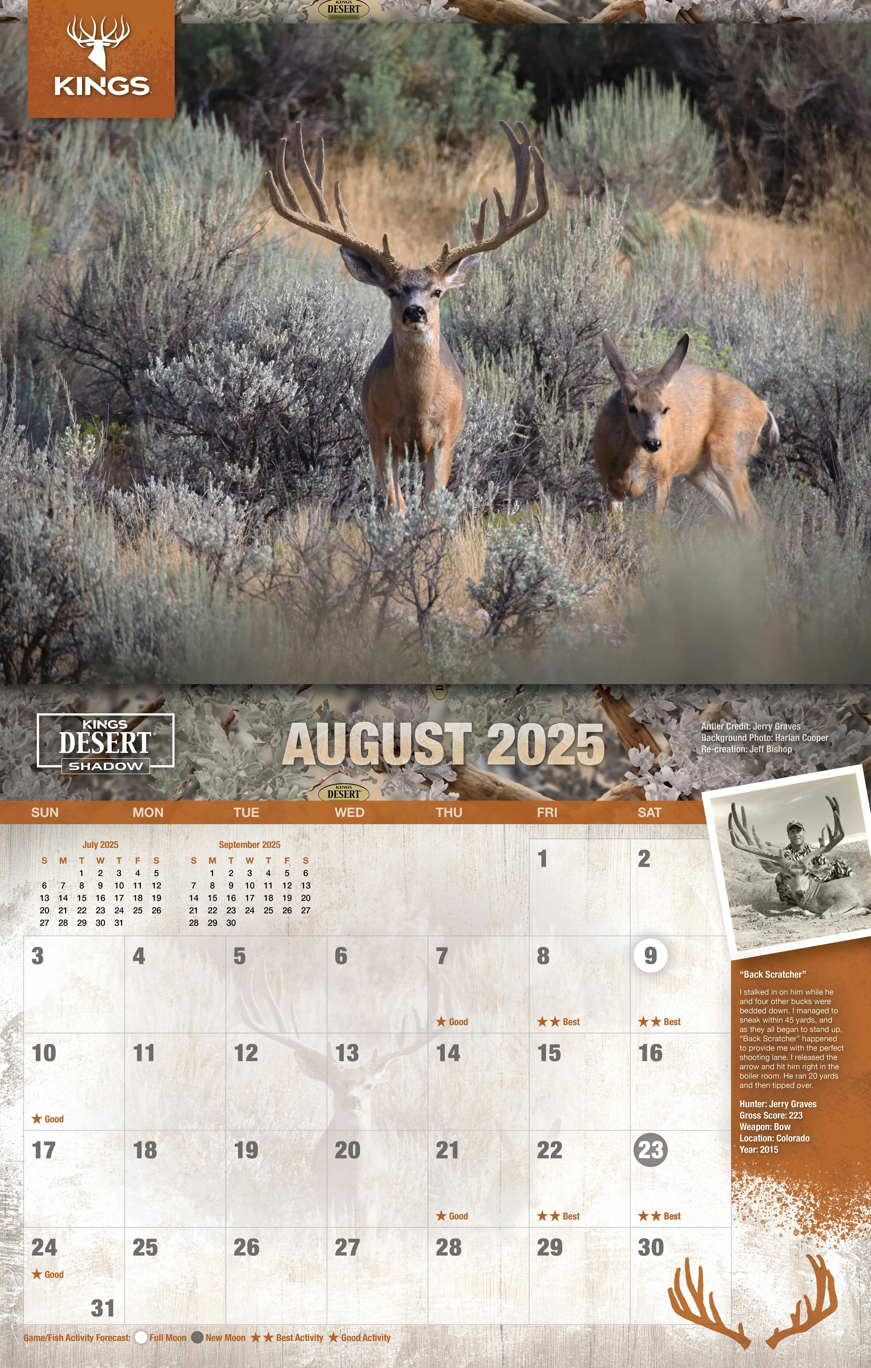 2025 Kings Mule Deer Calendar TWIN PACK
