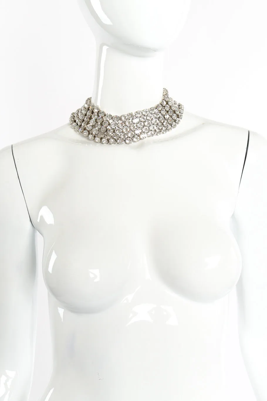 5 Strand Crystal Collar Necklace