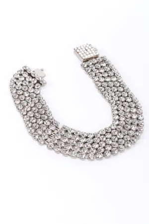 5 Strand Crystal Collar Necklace