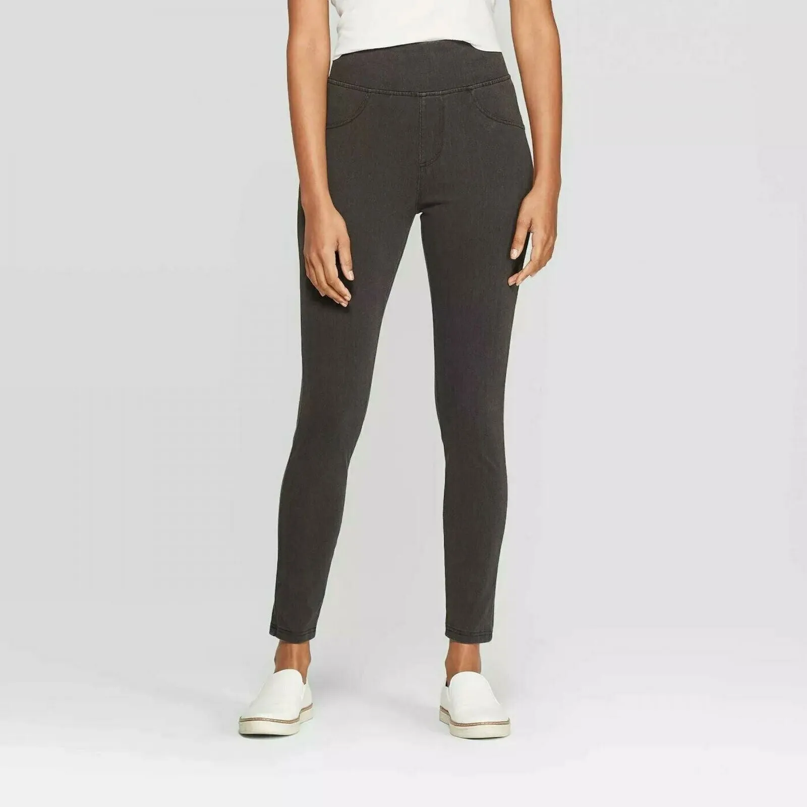 A New Day Women'a High Waist Jeggings Grey Large