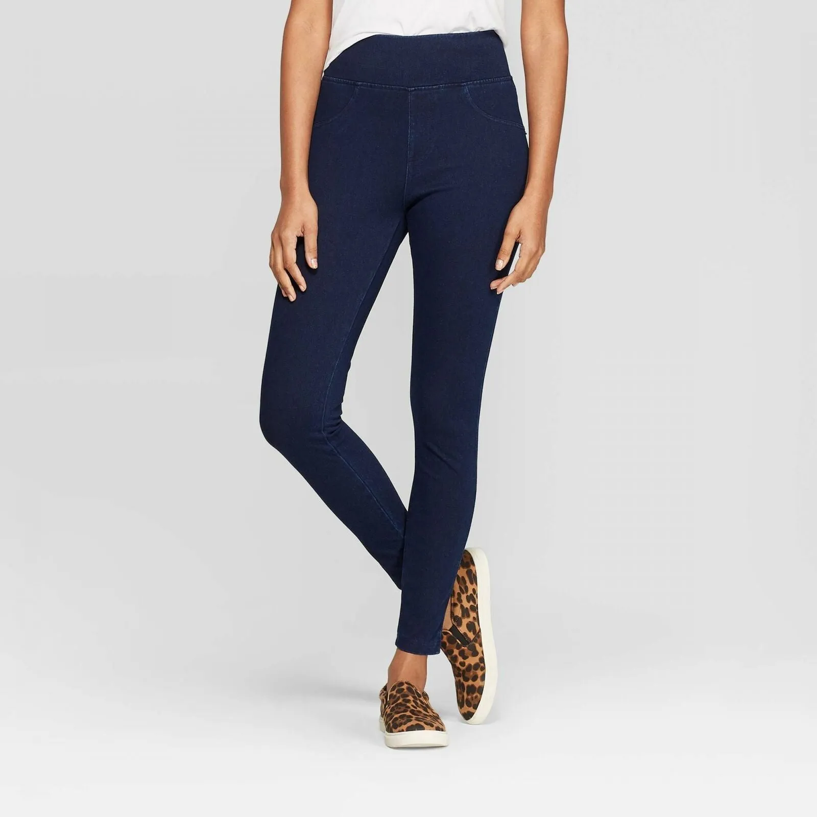 A New Day Women's High Waist Jeggings Navy Small