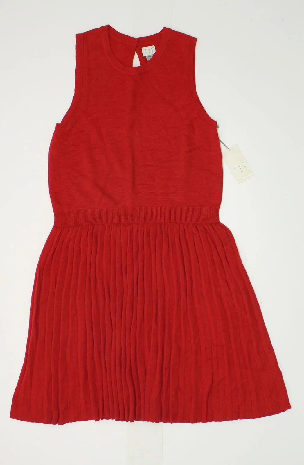A New Day Women's Textured Sweater Dress Red XXL