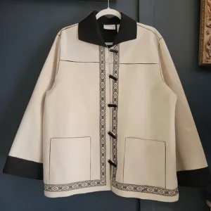 Alfred Dunner Faux Leather Barn Jacket Utility‎ Chore Jacket Size 16