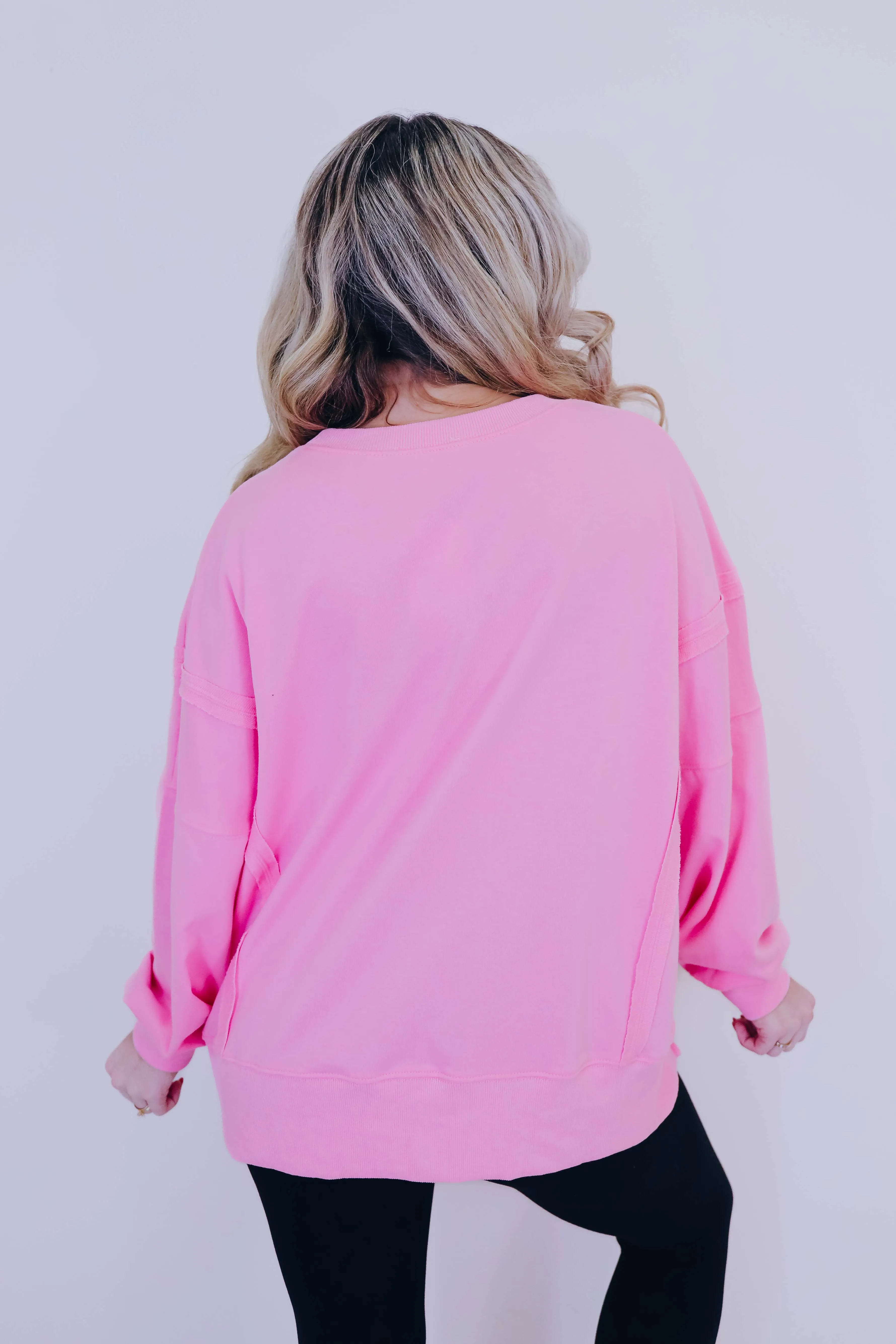 All Knotted Up Sequin Lights Oversized Top