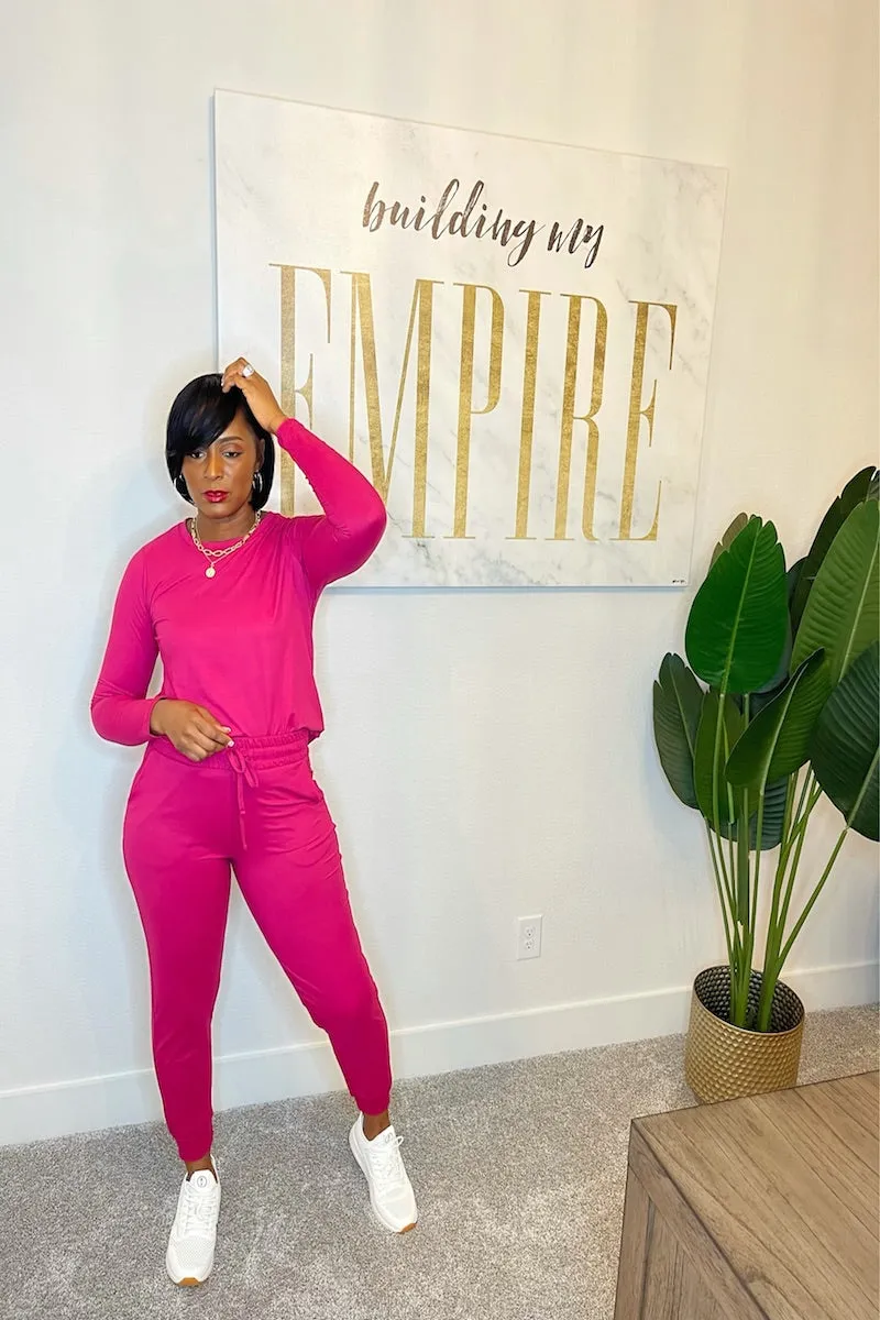 Alma Jogger Set (Magenta)