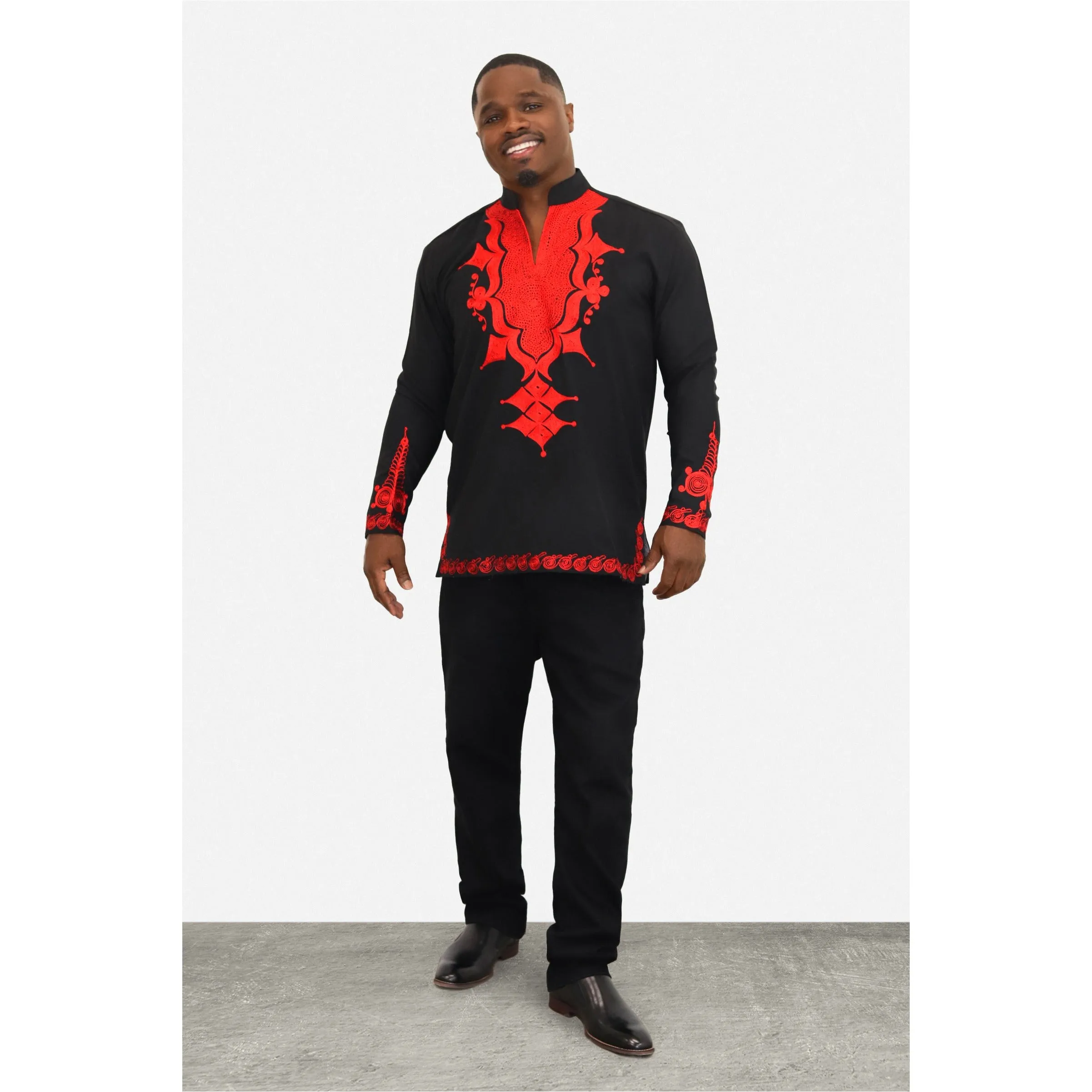 Ame Arrow Point Men's African Shirt