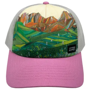 American Basin | Trucker Hat | 100% Organic Cotton Wild Rose Brim   100% Recycled Grey Mesh