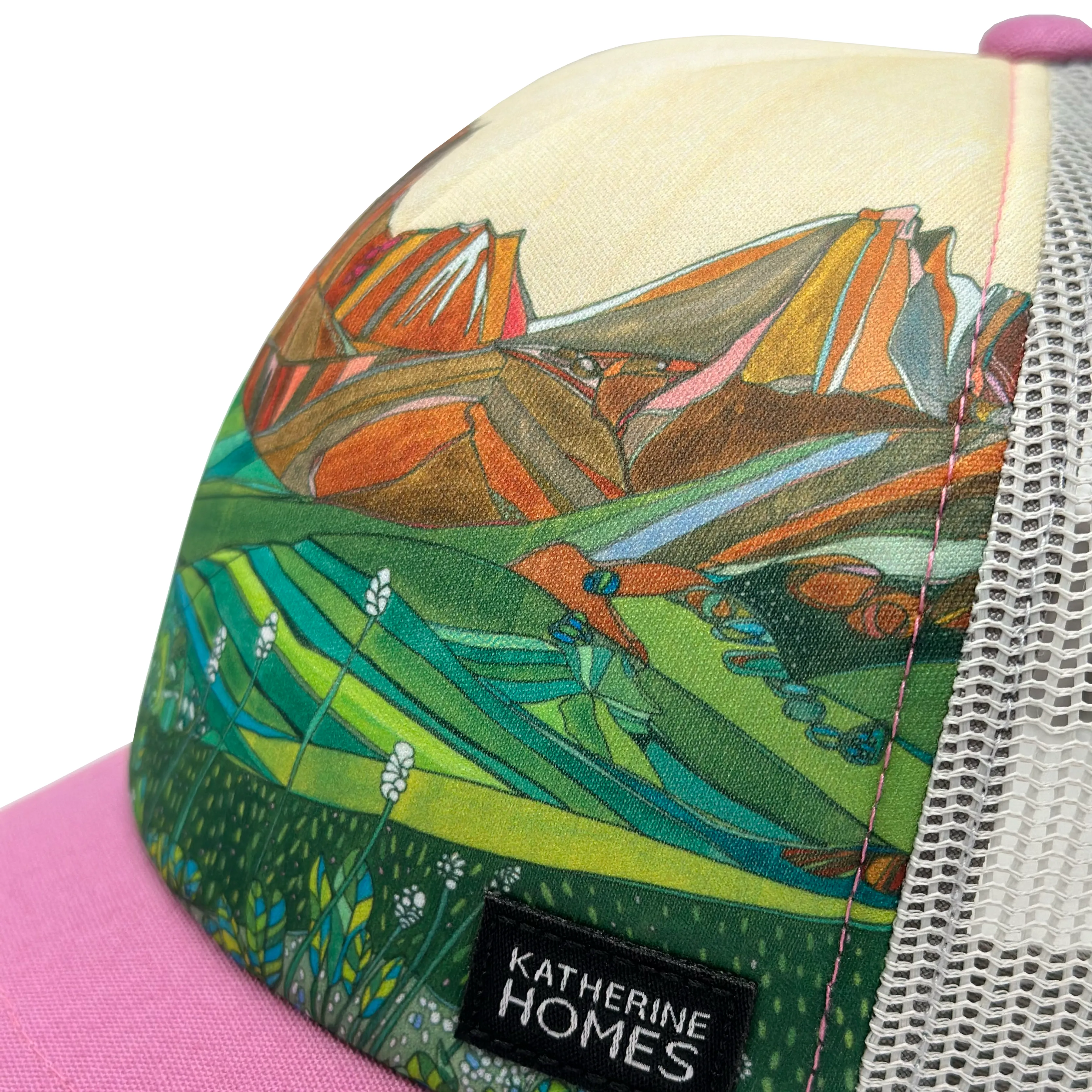 American Basin | Trucker Hat | 100% Organic Cotton Wild Rose Brim   100% Recycled Grey Mesh