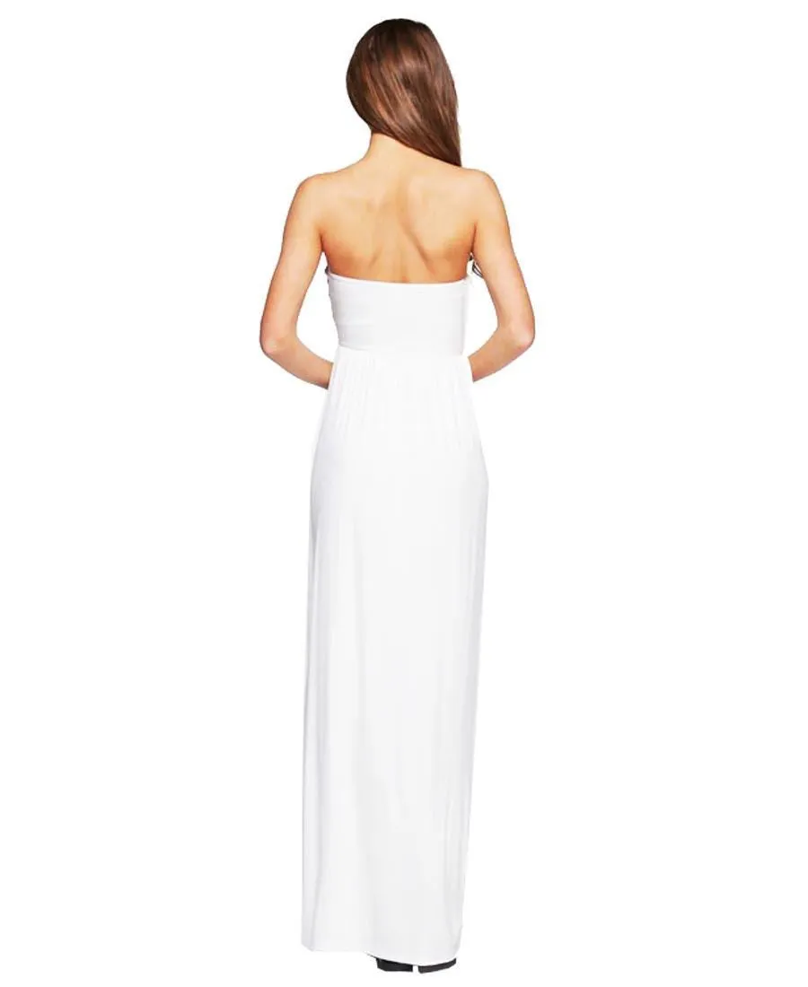 American Flag Dress Strapless Elegant American Flag Bust Off White