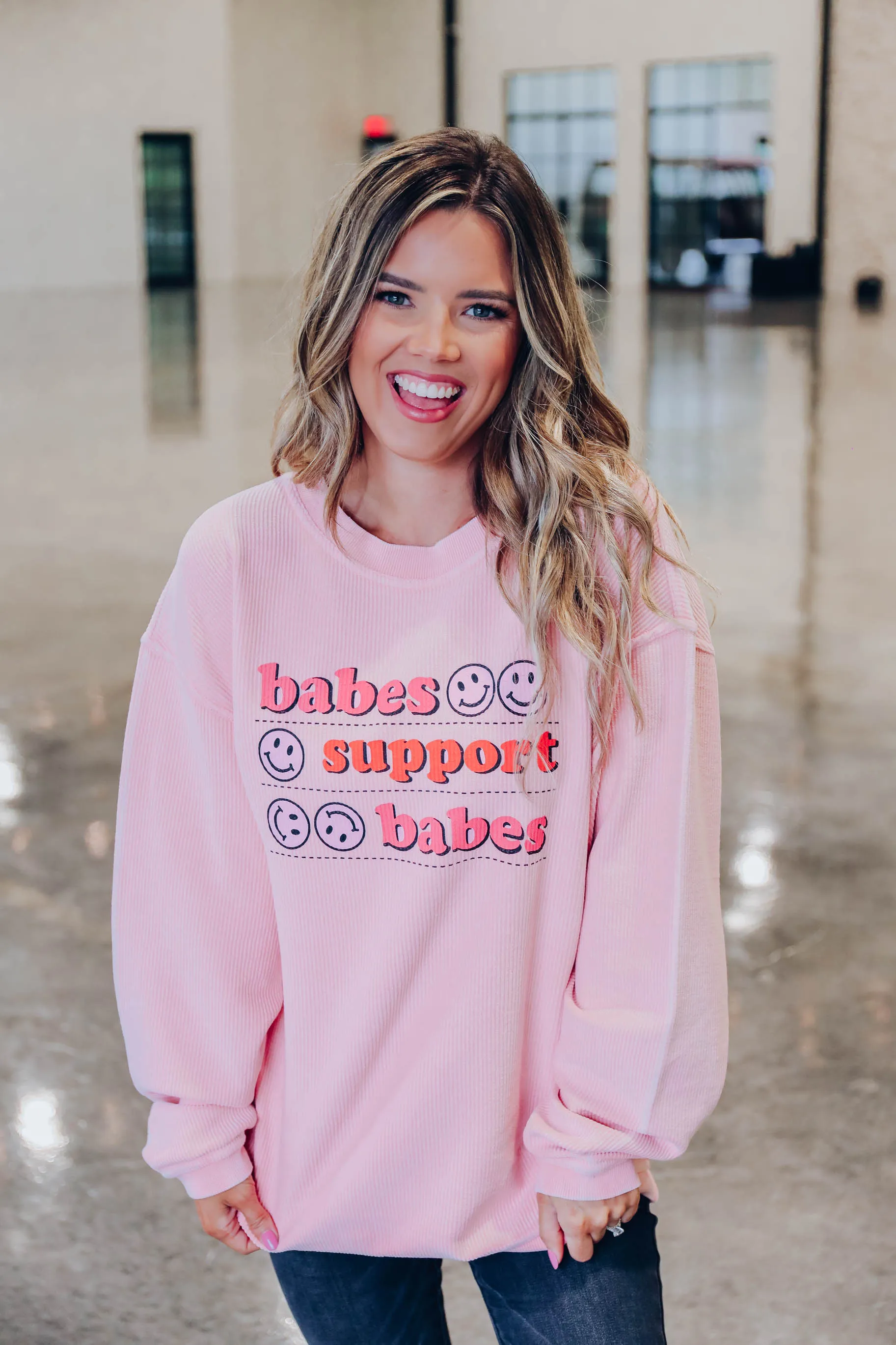 Babes Support Babes Sweatshirt - Pink