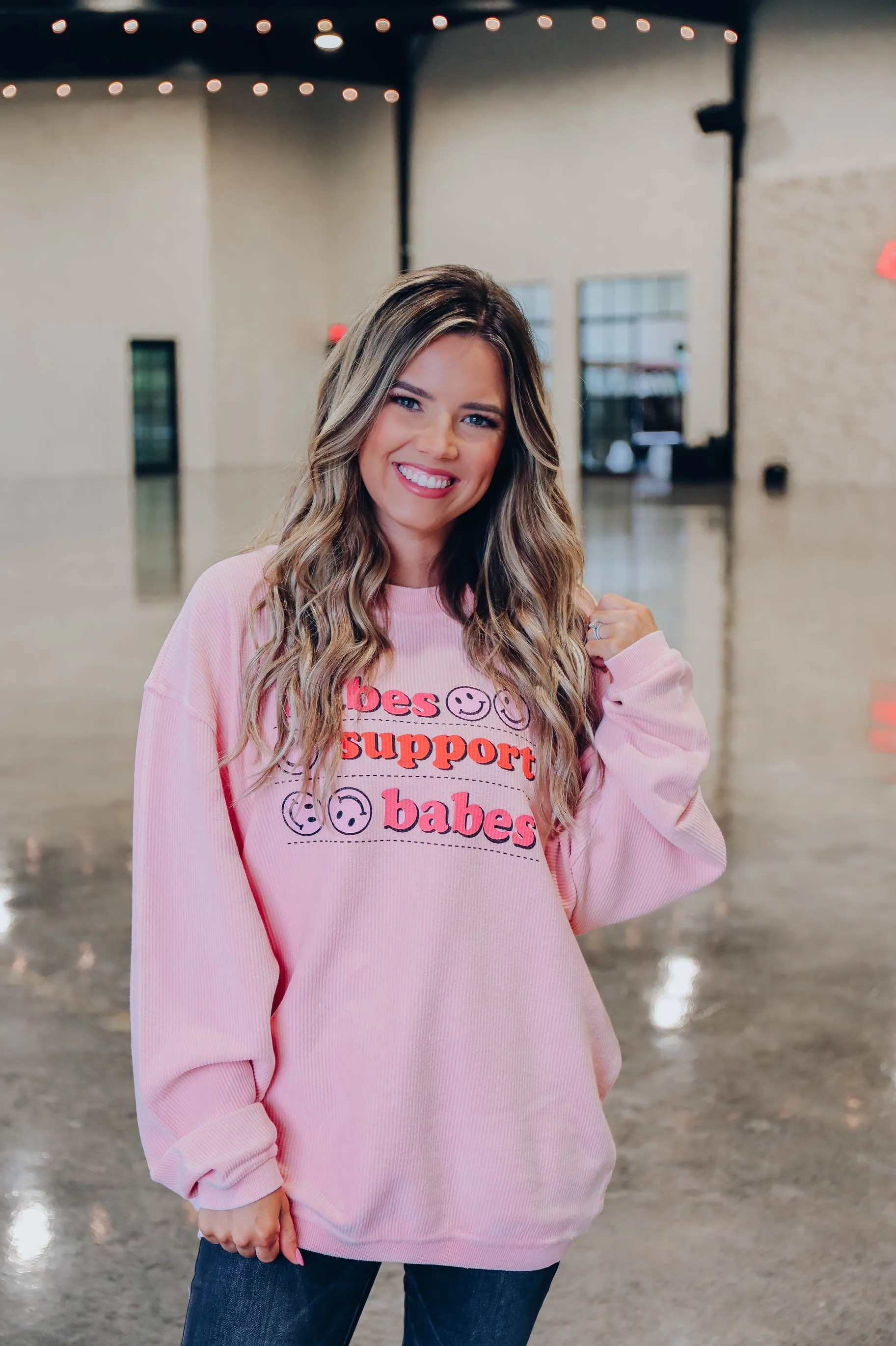 Babes Support Babes Sweatshirt - Pink