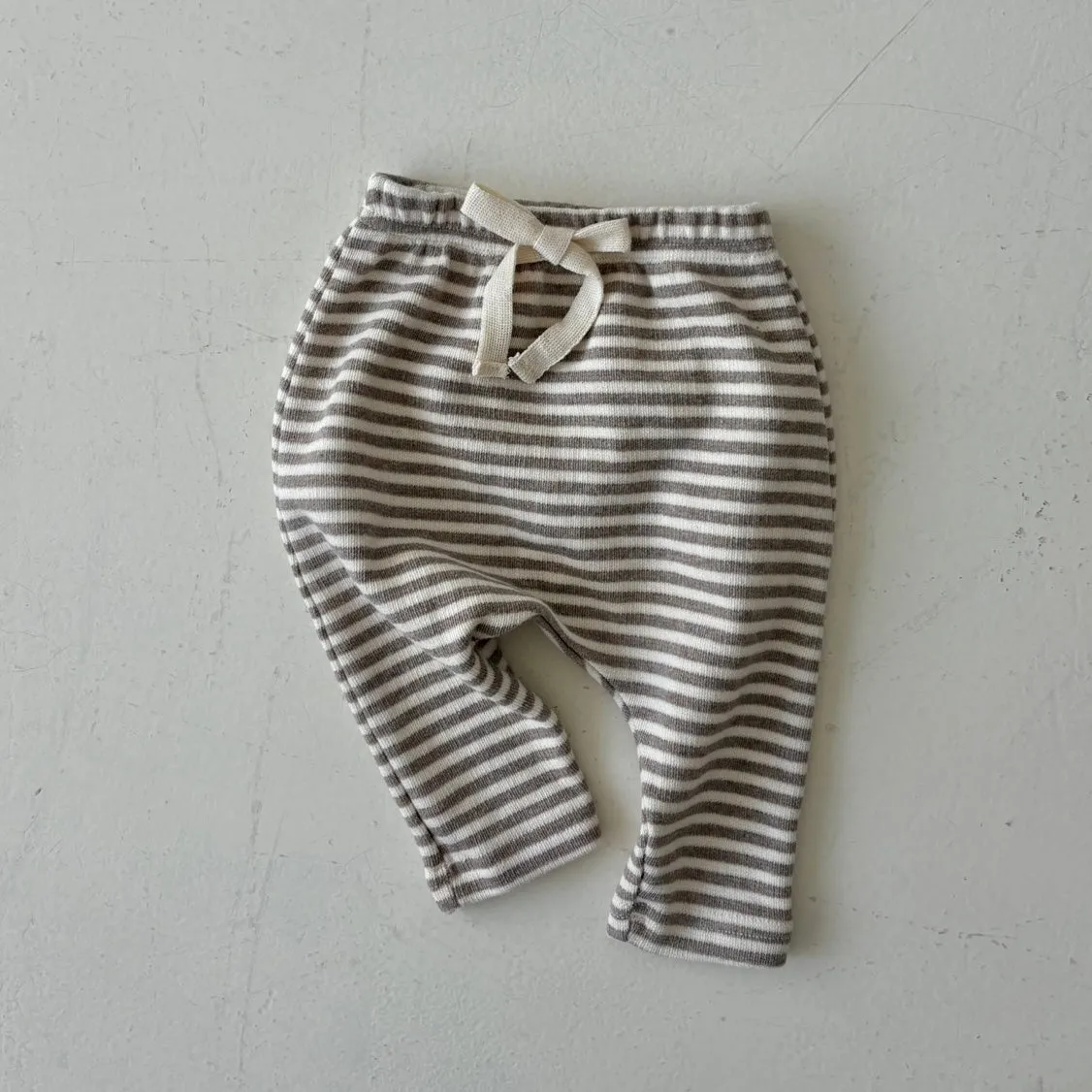 Baby Striped Leggings - Beige
