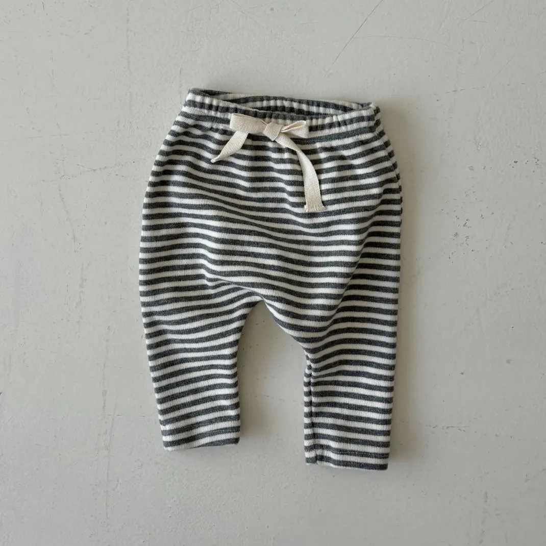 Baby Striped Leggings - Melange