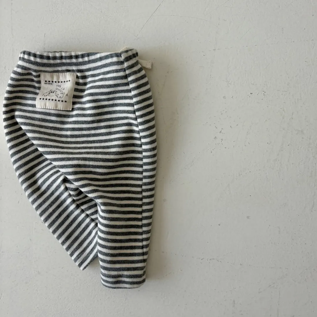 Baby Striped Leggings - Melange
