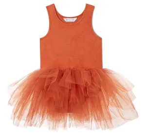 B.A.E. SUEDE TUTU DRESS - DEMI ORANGE