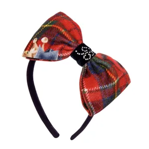 BALLOON CHIC - Tartan Hairband   - Red