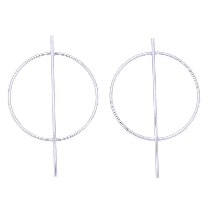 BAR EARRINGS-SILVER