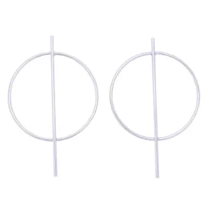 BAR EARRINGS-SILVER