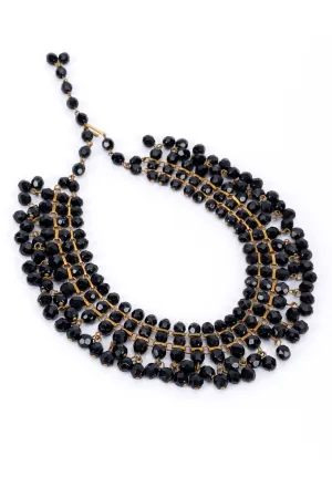 Beaded Dangle Collar Necklace
