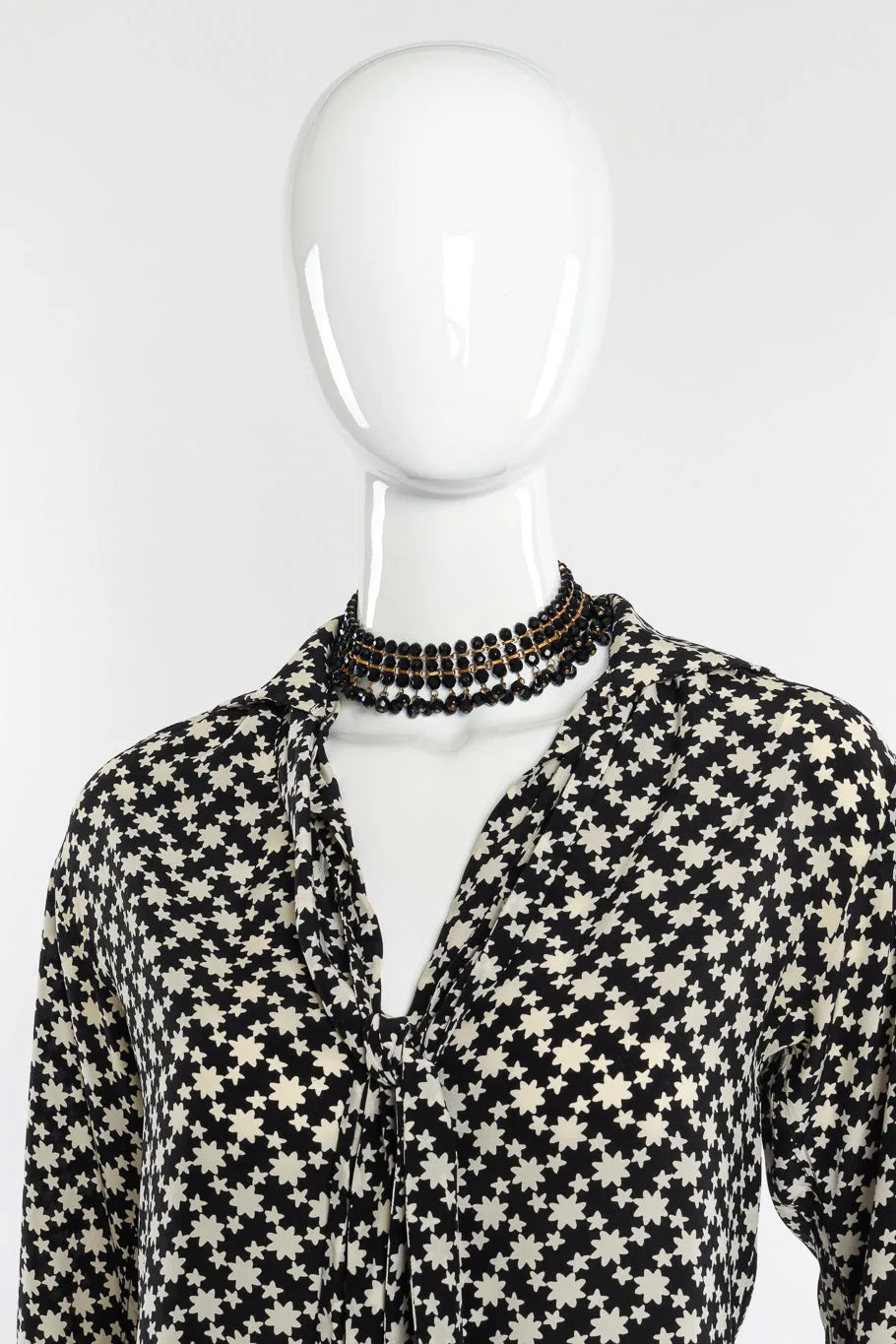 Beaded Dangle Collar Necklace