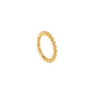 Beaded Huggie Earring 14K