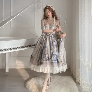 Big Swing Elegant Oil Printing Lolita Dress
