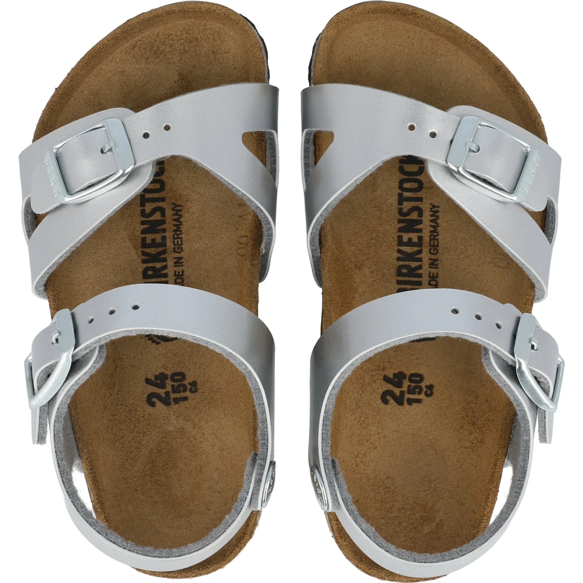 Birkenstock Rio Kids Metallic Silver Sandals
