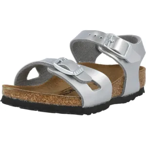 Birkenstock Rio Kids Metallic Silver Sandals