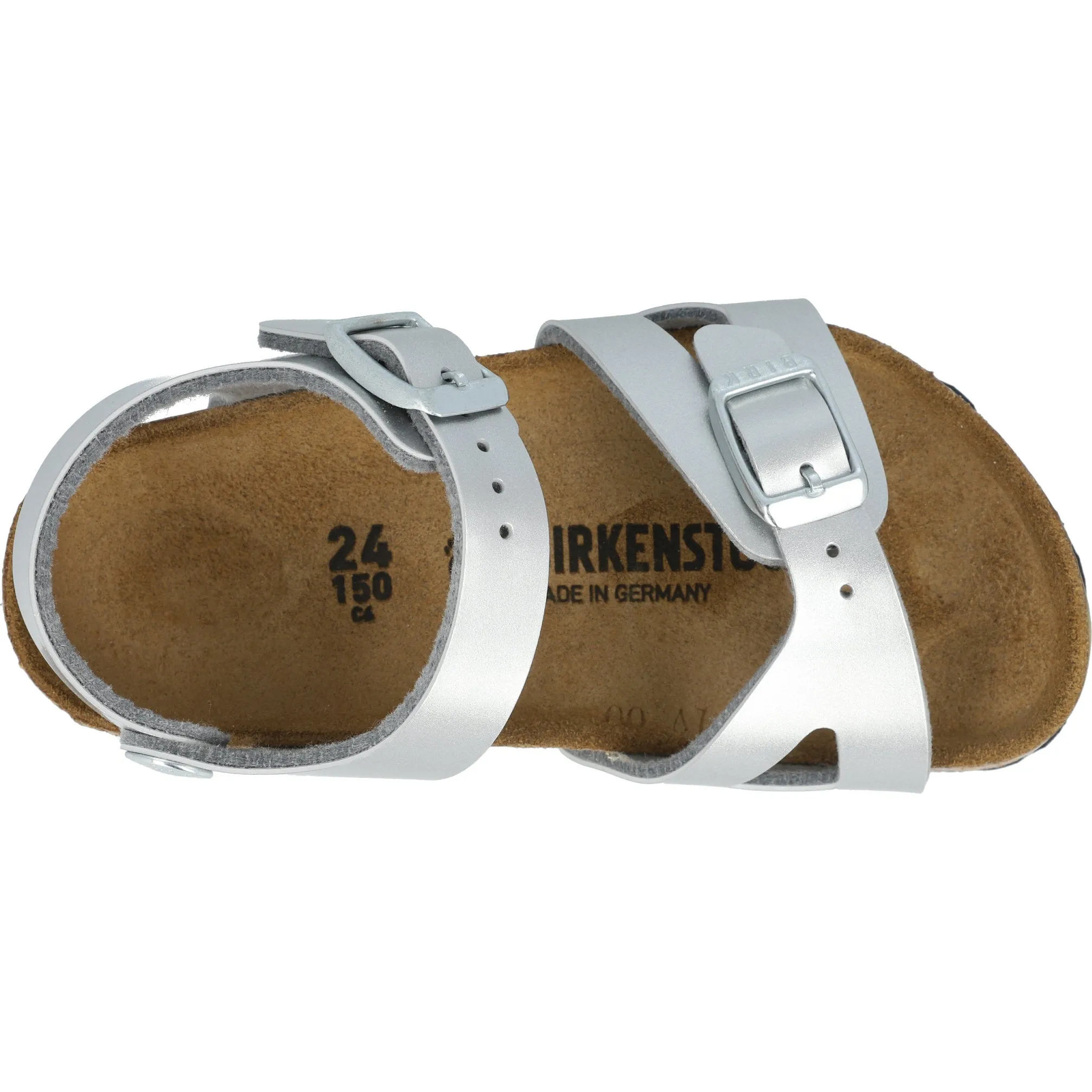 Birkenstock Rio Kids Metallic Silver Sandals