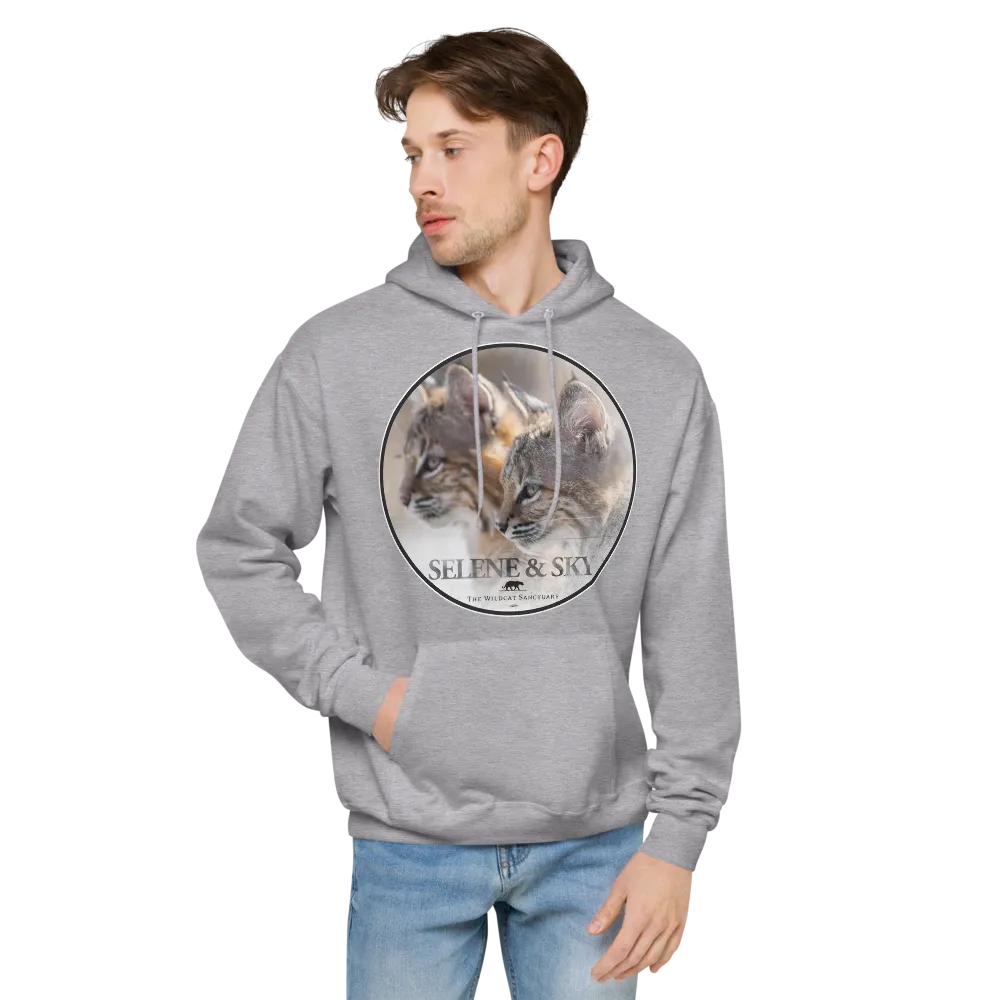 Bobcat Sisters Sky & Selene Unisex Fleece Hoodie