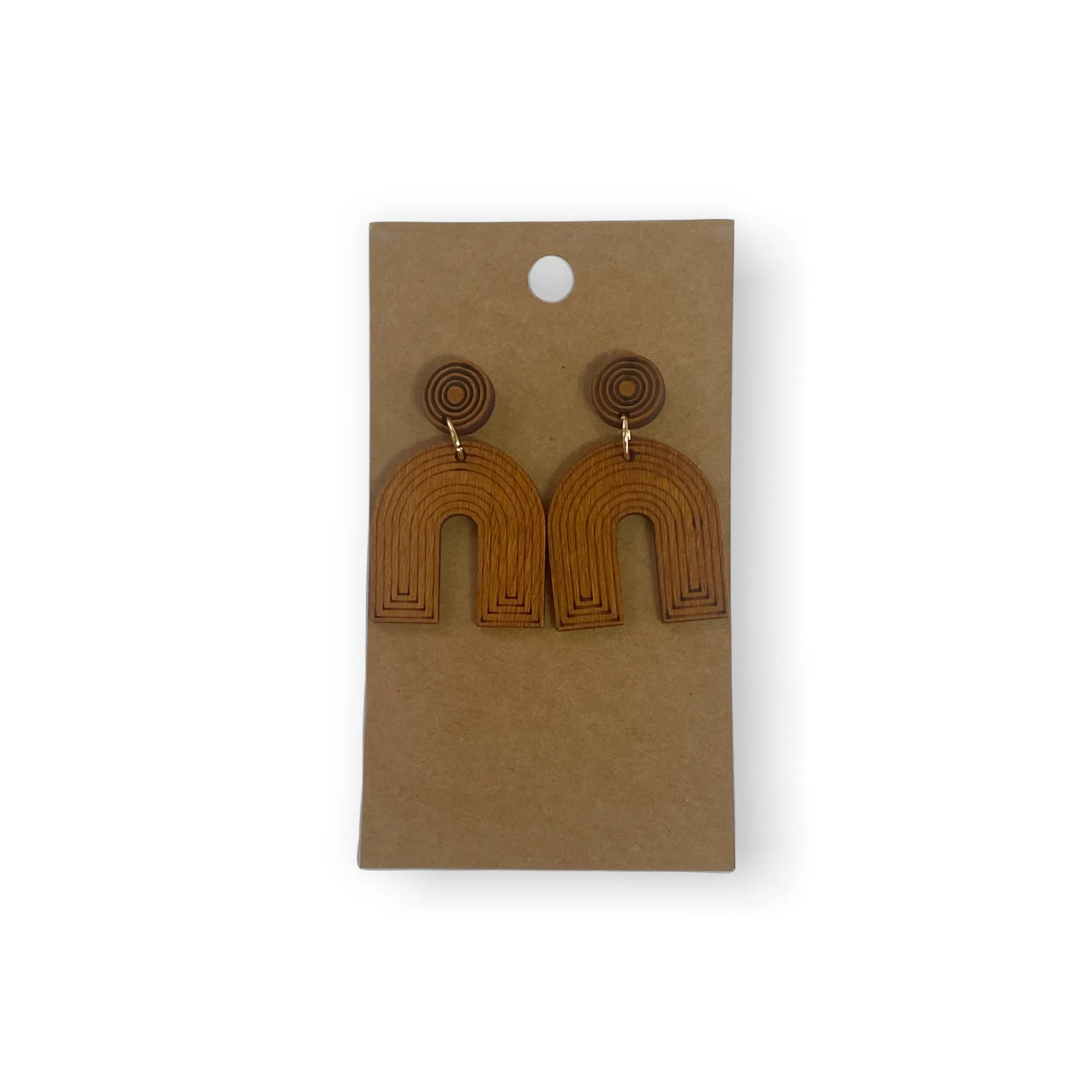 BOHO Wood Rainbow Earrings