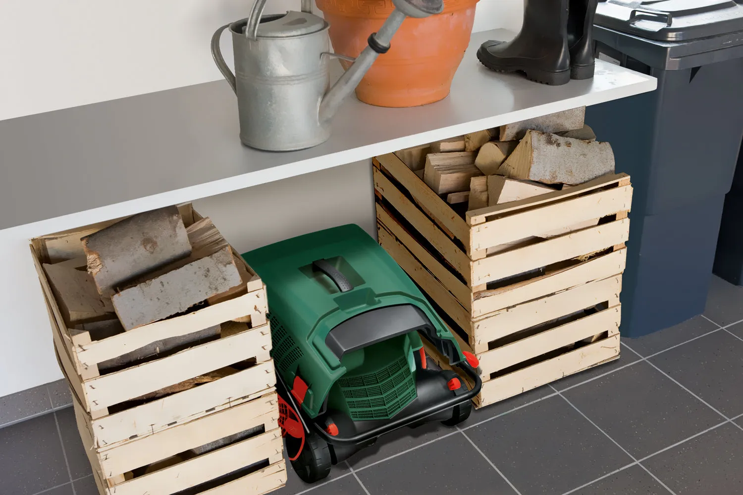 Bosch UniversalRake 900 Rasenlüfter, 32 cm Abreitsbreite, 50 l Fassungsvermögen, 900 W