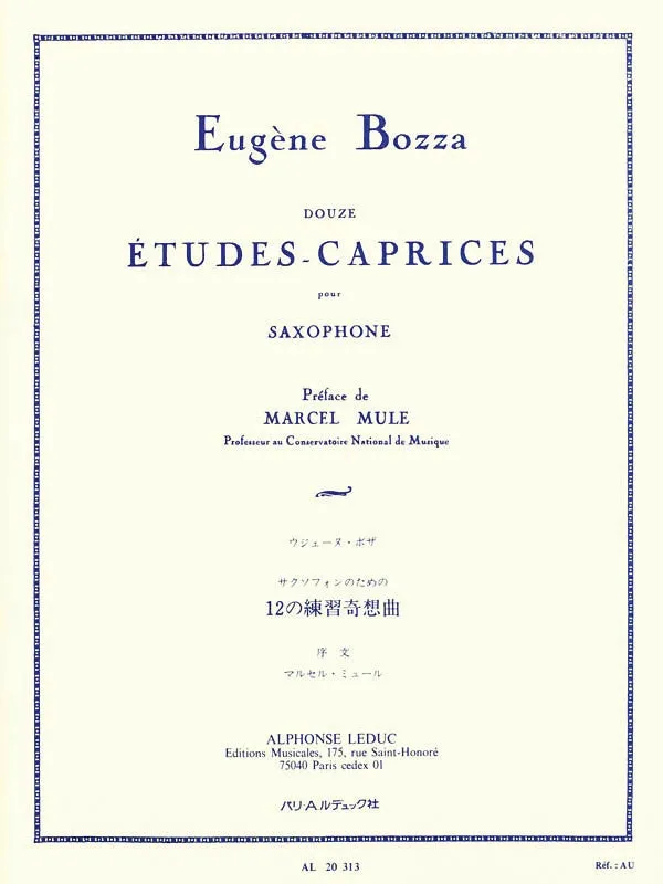 Bozza: 12 Etudes-Caprices for Saxophone Solo