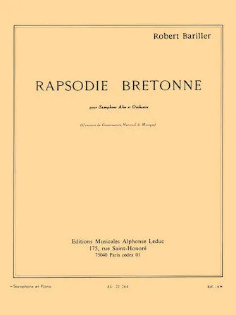 Breton Rhapsody, For Alto Saxophone And Piano