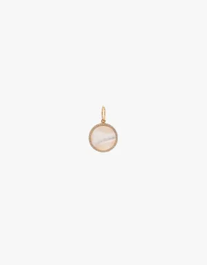 Bridget King Small Mother-of-Pearl Medallion in Yellow Gold