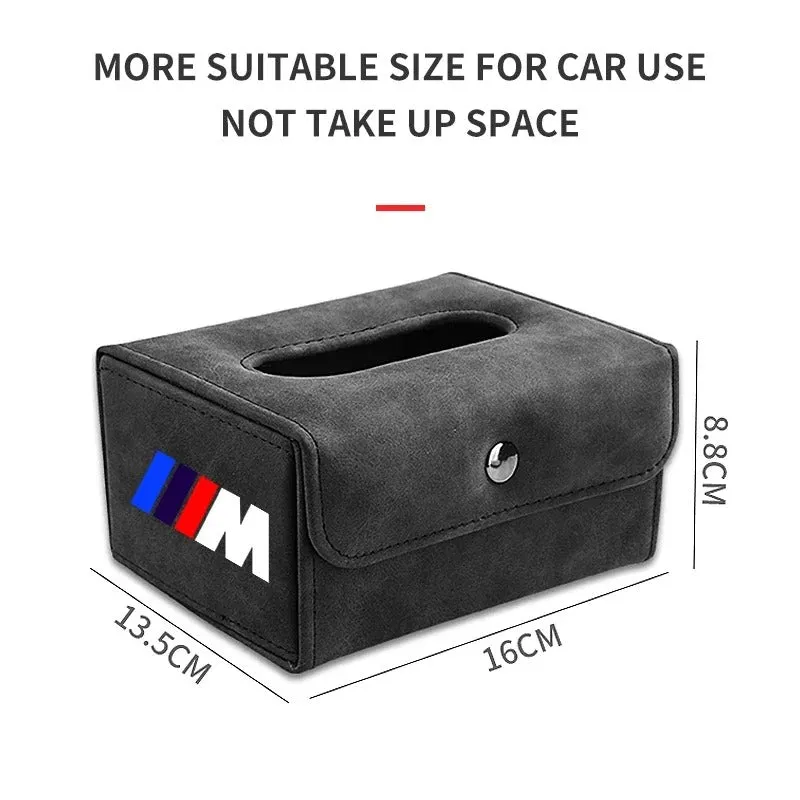 Car Suede Tissue Bag Protector Cover - Universal Tissue Box for Car
