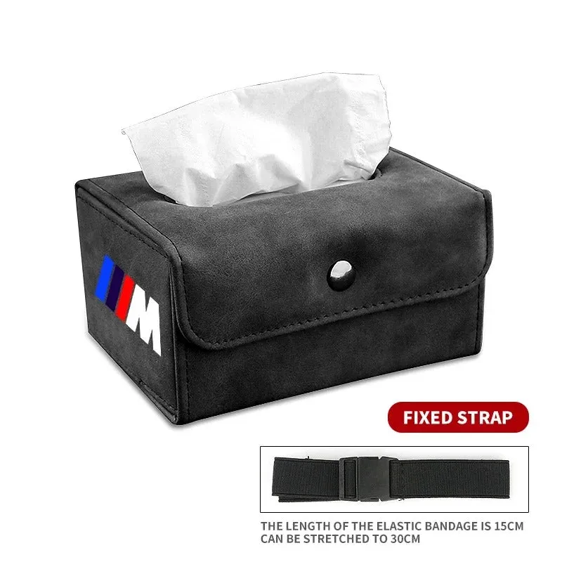 Car Suede Tissue Bag Protector Cover - Universal Tissue Box for Car
