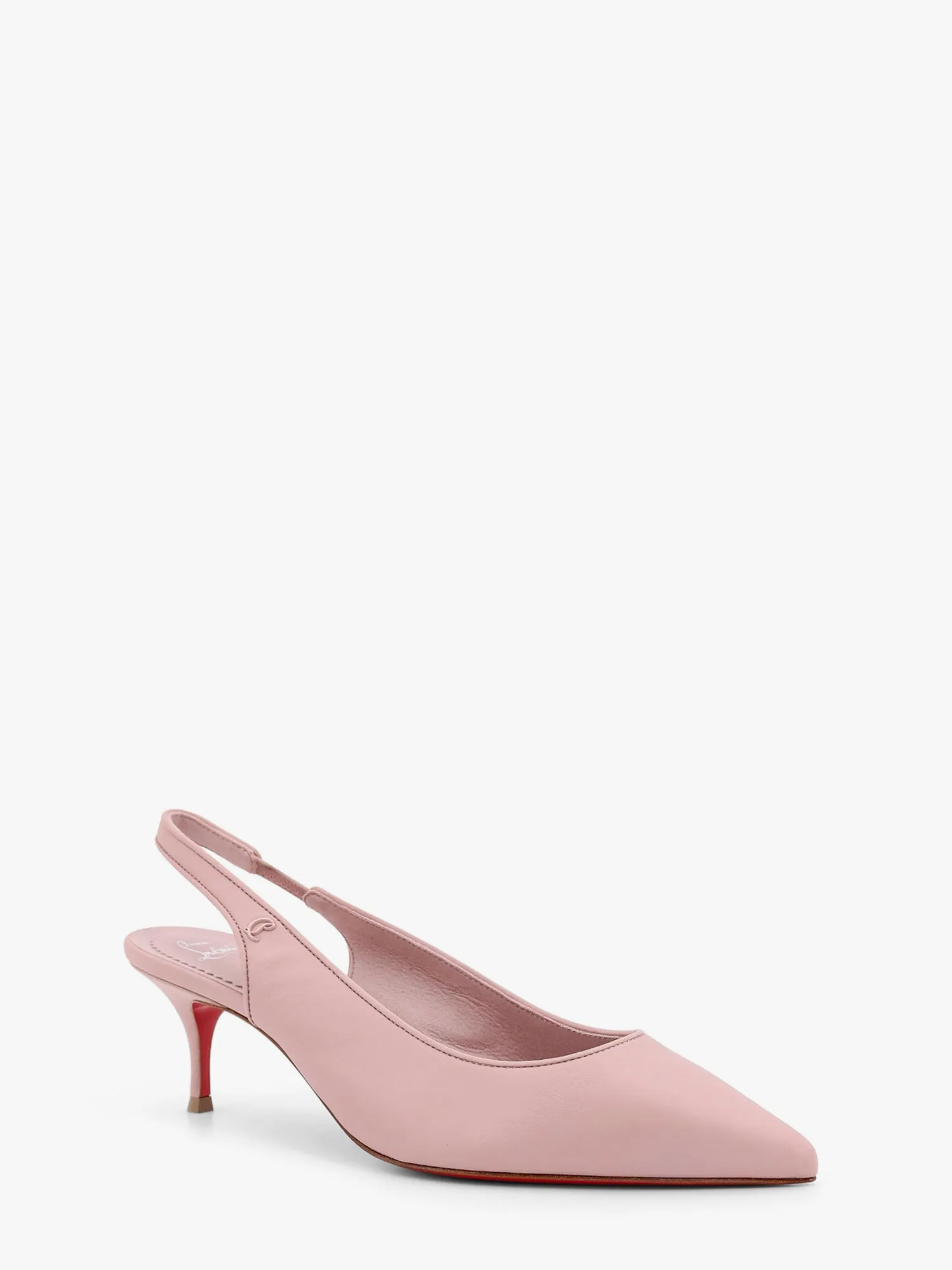 Christian Louboutin Sporty Kate Leather Slingback With Metal Monogram