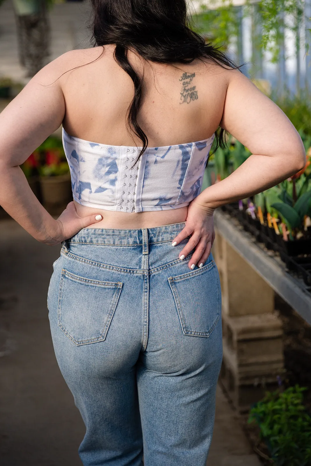 Claire Print Twill Corset Top