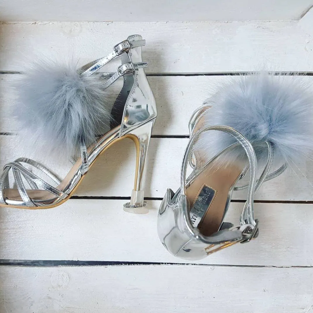Clean Heels Clear or Black Heel Stopper - with Cut Crystal Rings