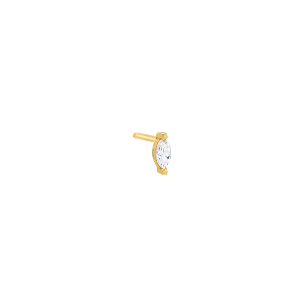 Colored Marquise Stud Earring