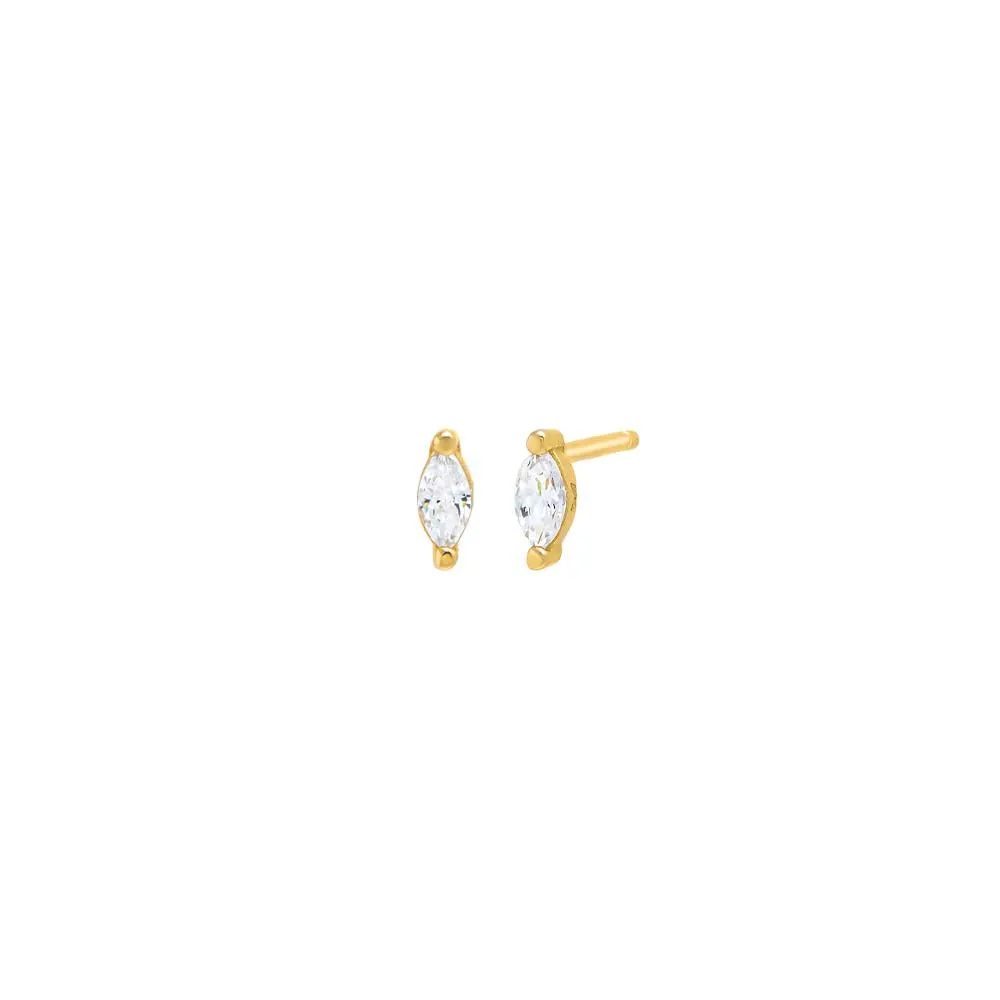 Colored Marquise Stud Earring