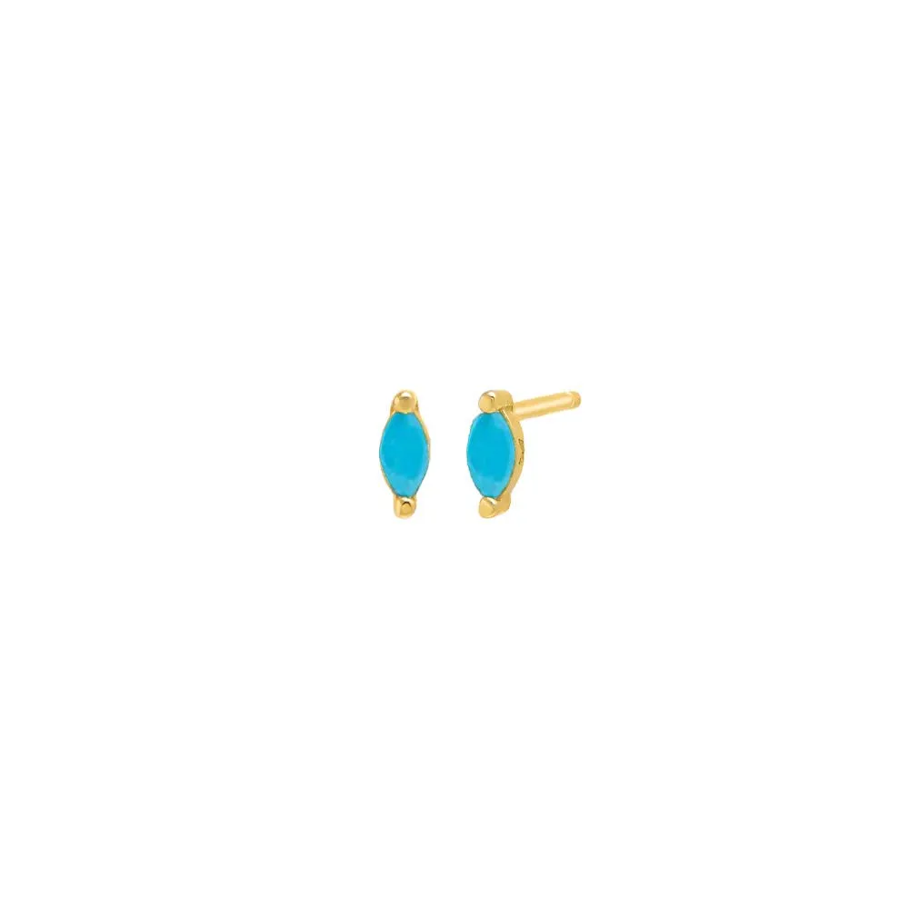Colored Marquise Stud Earring