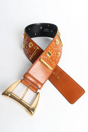 Confetti Stud Leather Belt