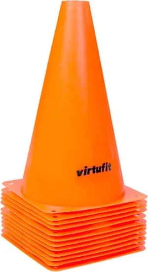 Conuri antrenament VirtuFit-23cm-12buc-Portocaliu
